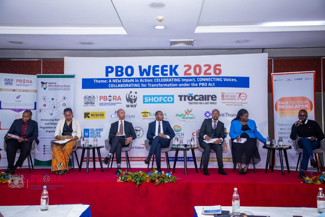 Panelists at the Interactive Dialogue forum on AML/CFT at the the KICC on Day 3 of the PBO Week 2026.