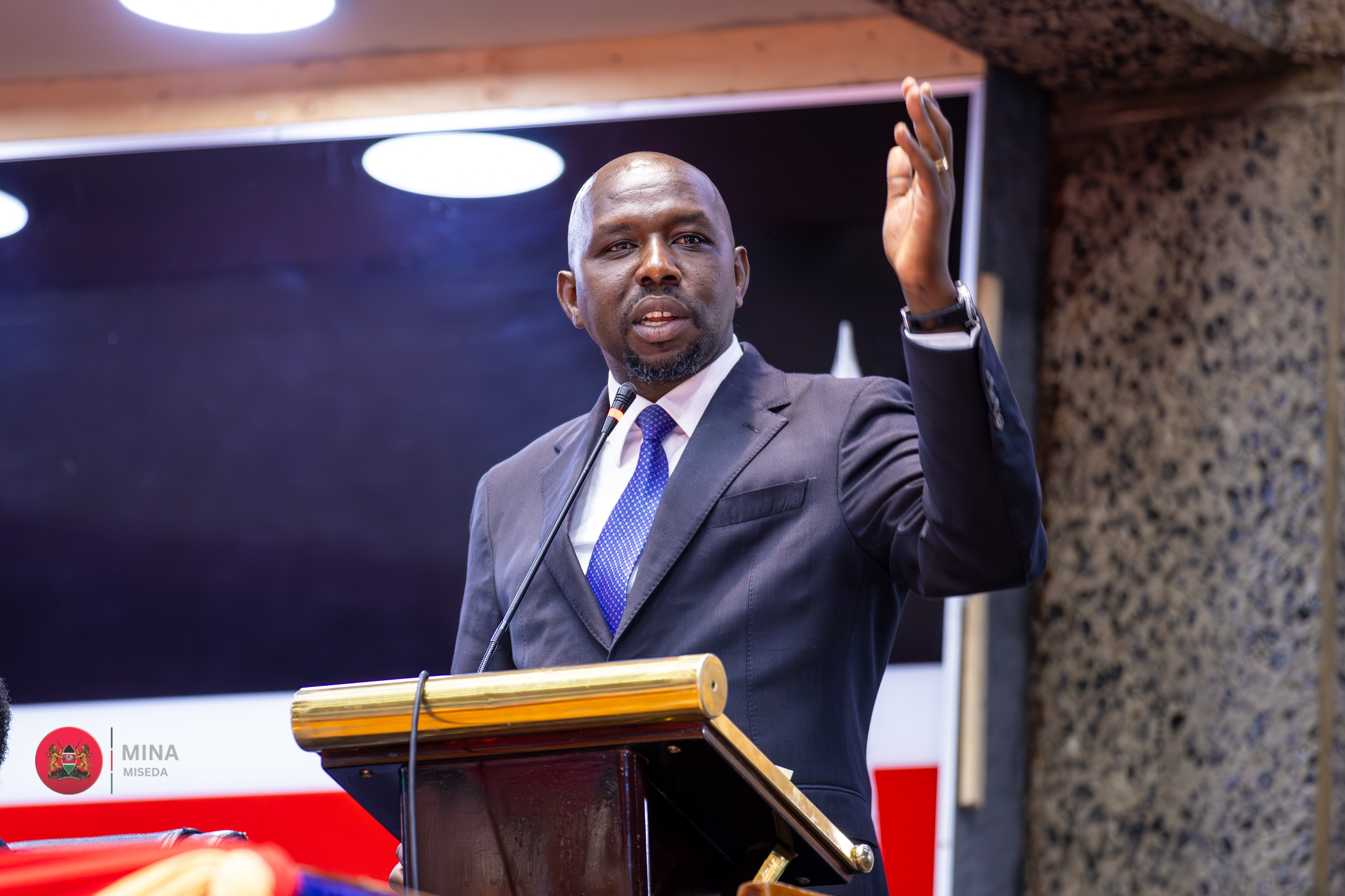 Interior Cabinet Secretary Hon. Kipchumba Murkomen while addressing stakeholders during the launch of PBO Week 2026 at the Kenyatta International Convention Centre, Nairobi in April, 2026